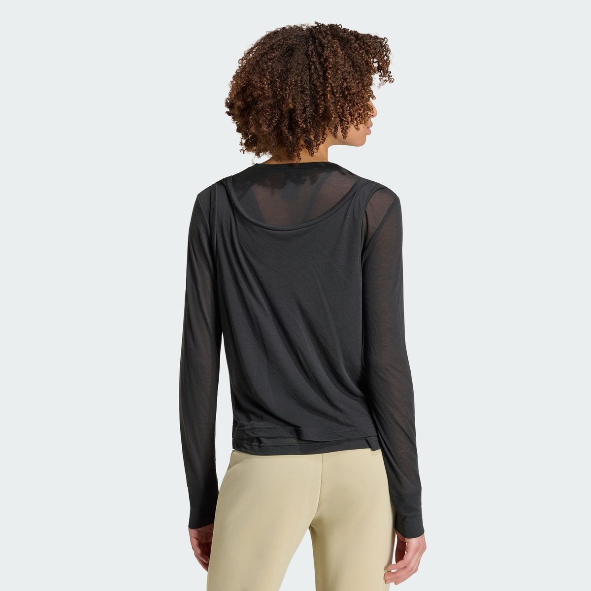 Haut Manches Longues Transparent Soft Lux Haut Manches Longues Transparent Soft Lux black, ADIDAS SPORTSWEAR