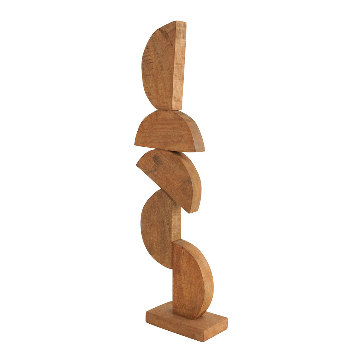 Statue GM manguier naturel - 23x10x74 marron, BLANC D’IVOIRE