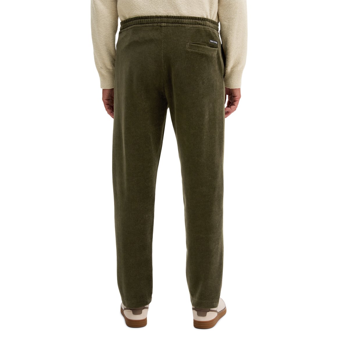 Pantalon de survêtement coupe classique en velours de coton bio marron, MARC O'POLO