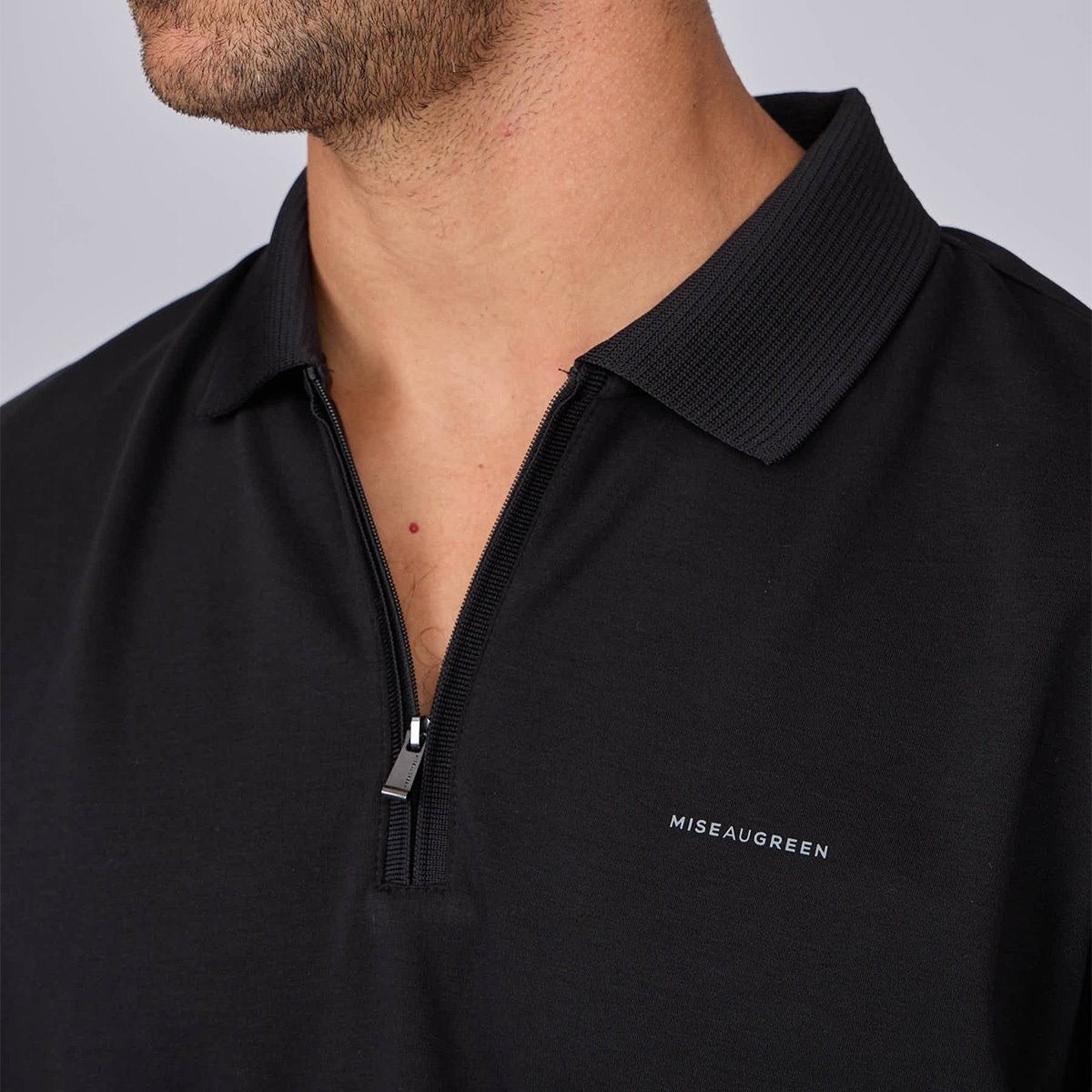 Polo Elouan noir, MISE AU GREEN