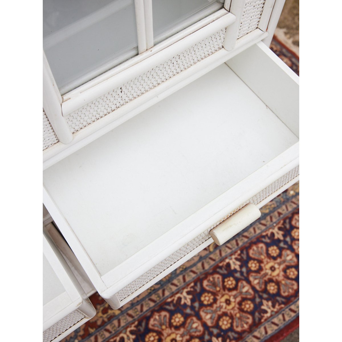 Vaisselier en rotin blanc Maximilien N°393 - Bon état blanc, DEBONGOUT