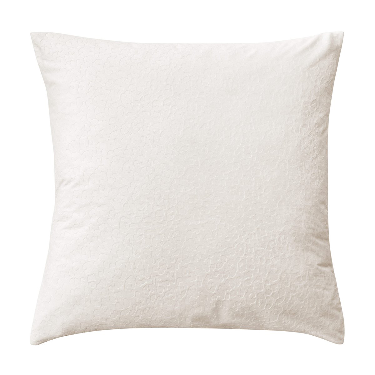Parure de lit 3 pièces en velours gaufré fauve housse + taies blanc, DOUCEUR D'INTÉRIEUR