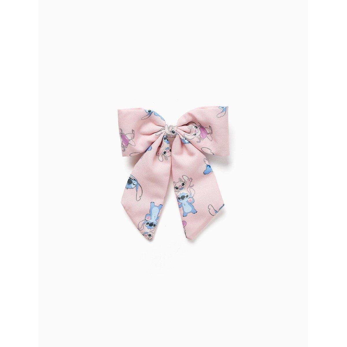 Barrette à cheveux avec nœud et imprimé Stitch rose, ZIPPY