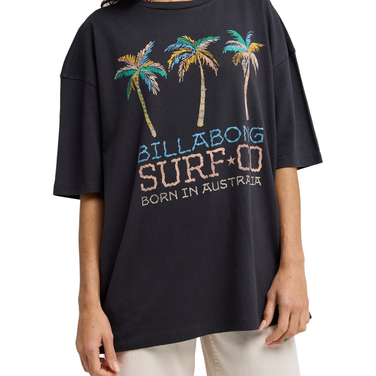 T shirt manches courtes FOUND IN PARADISE noir off black, BILLABONG