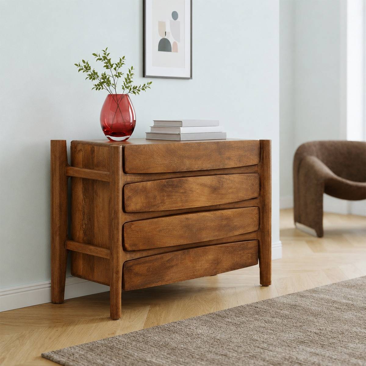 Commode en bois de manguier ROSANA bois clair, MADE IN MEUBLES