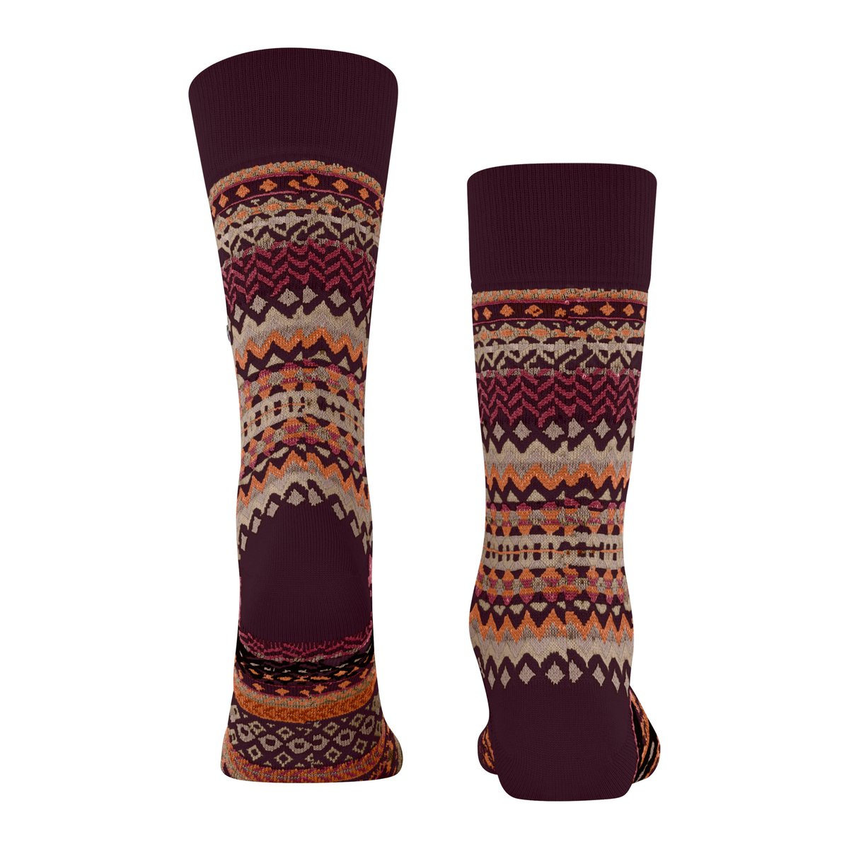 Chaussettes Fair Isle Opaque rouge, BURLINGTON
