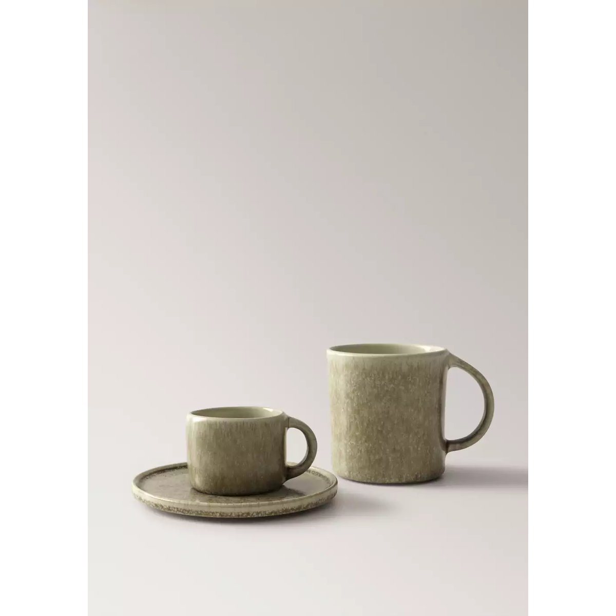 Petite tasse en grès mat marron moyen, MANGO HOME