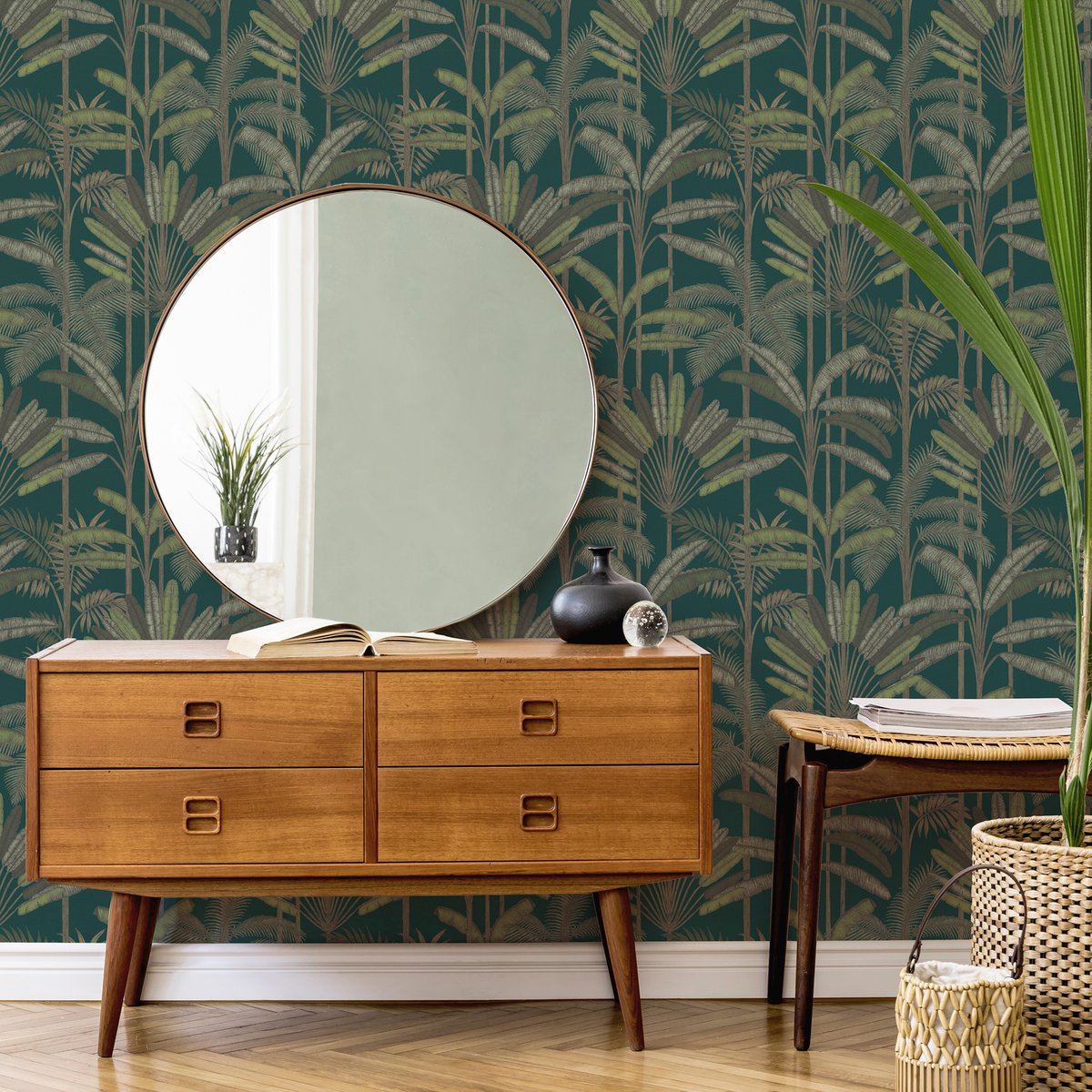Papier peint Tropic vert, marron, SUPERFRESCO EASY