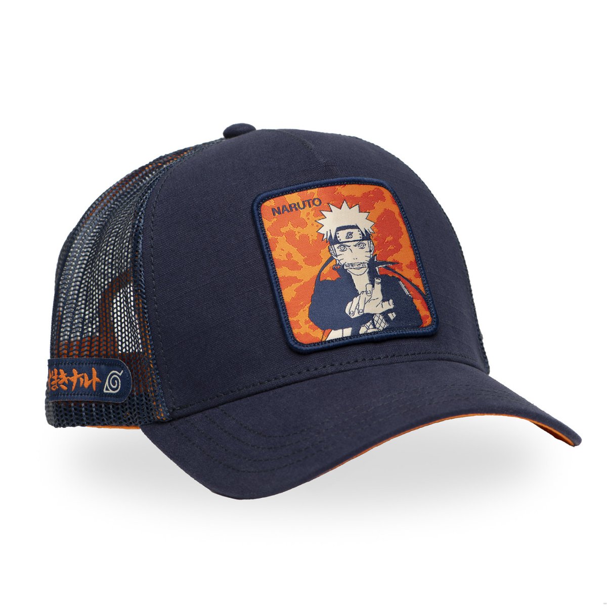 Casquette trucker Naruto Shippuden bleu marine/orange, CAPSLAB
