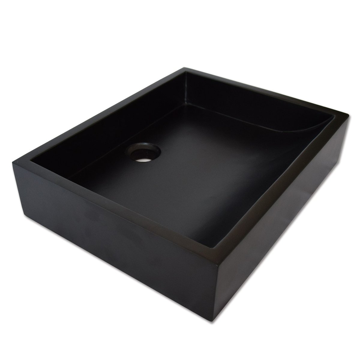 Vasque effet béton Coreal noir, OCEAN LINE