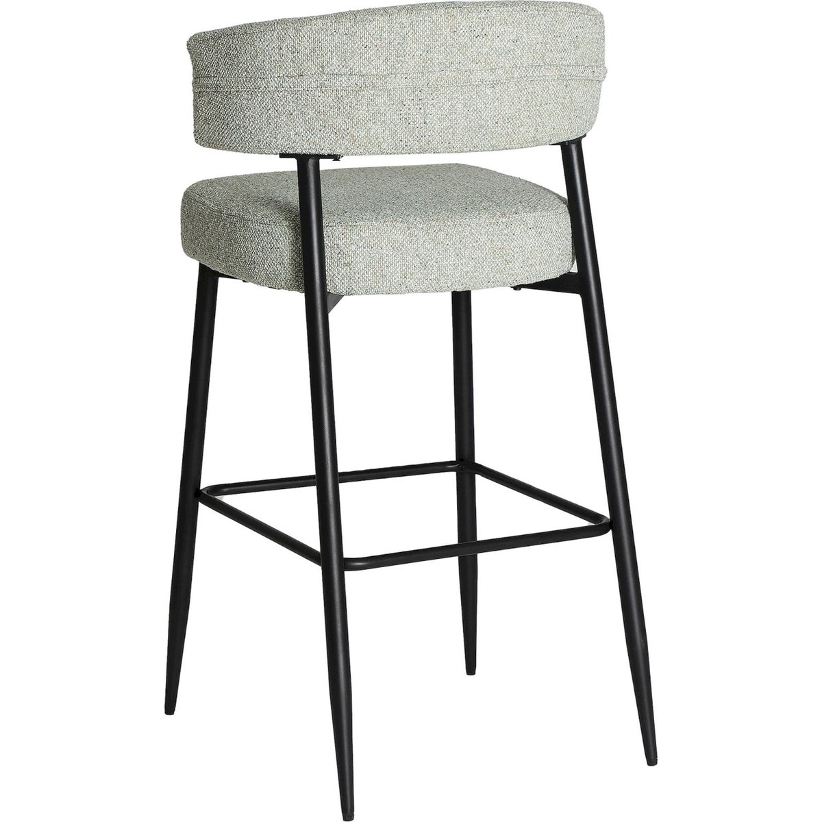 Tabouret de bar contemporain collection S.MERANO vert marbré et noir, RECOLLECTION