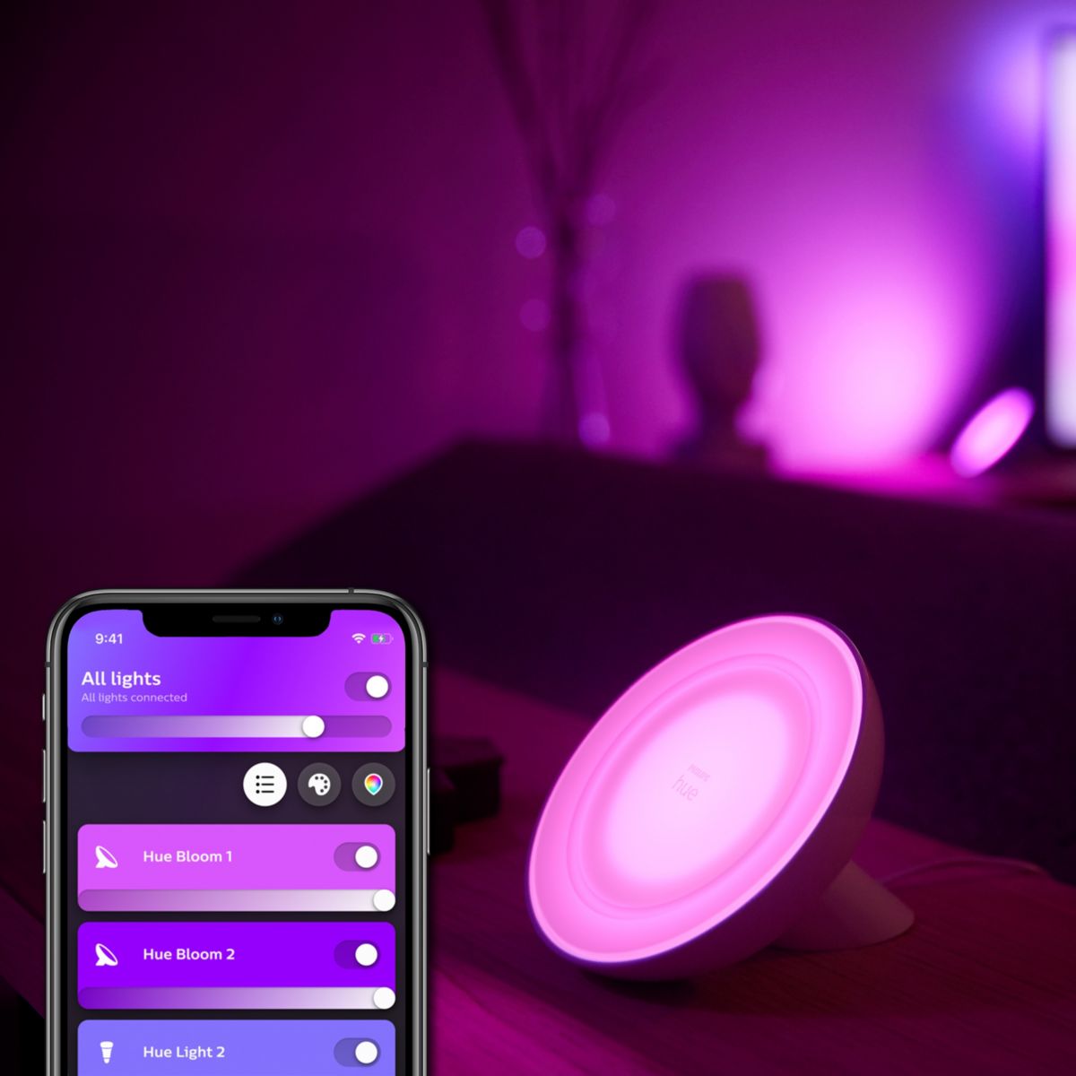 Lampe connectée Bloom White&Color Ambiance couleur unique, PHILIPS HUE