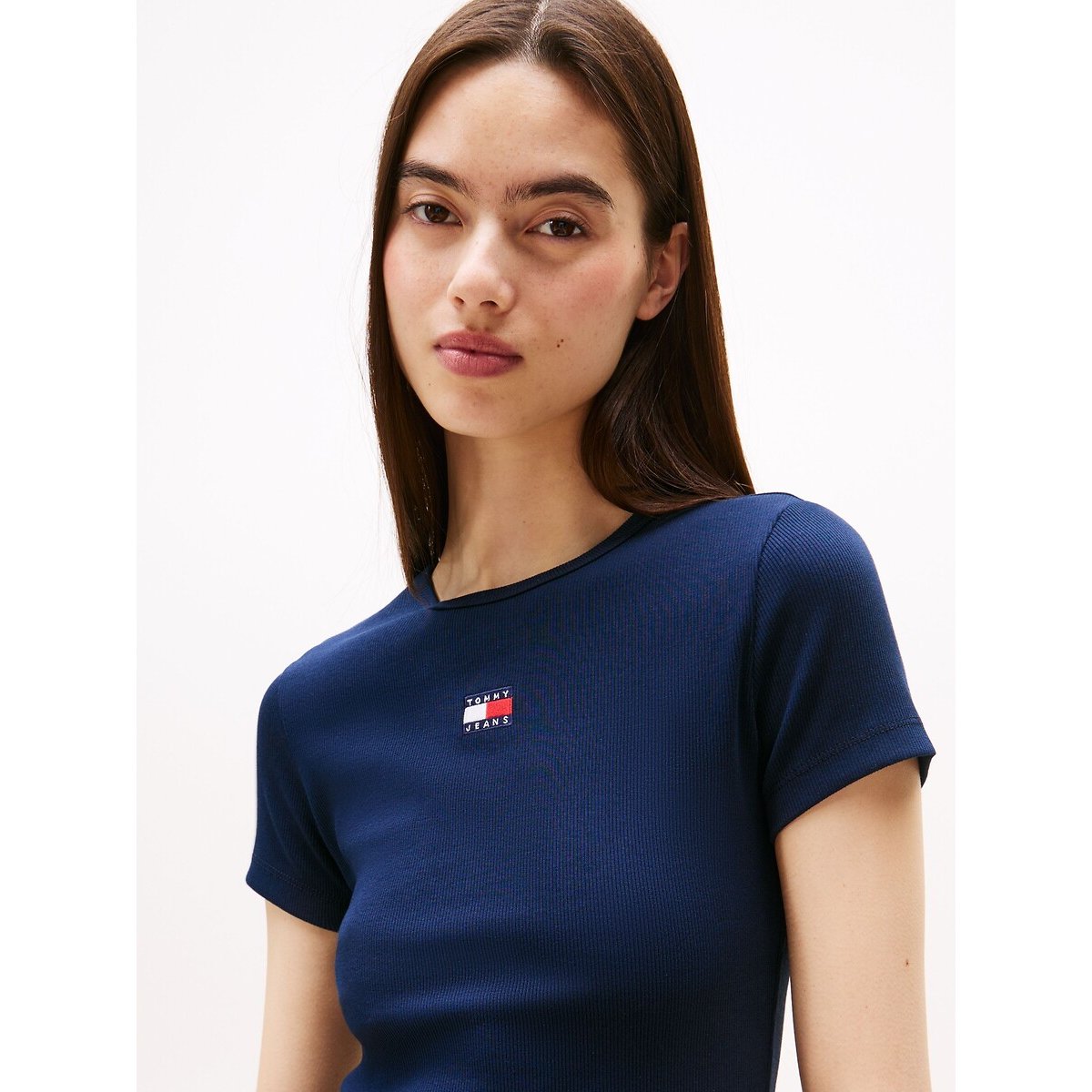 Crew Neck T-Shirt with Short Sleeves navy, TOMMY JEANS