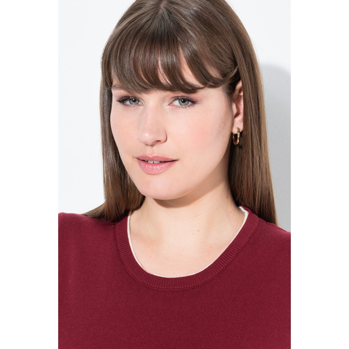 Débardeur en maille de coton bio rouge cerise foncé, ULLA POPKEN
