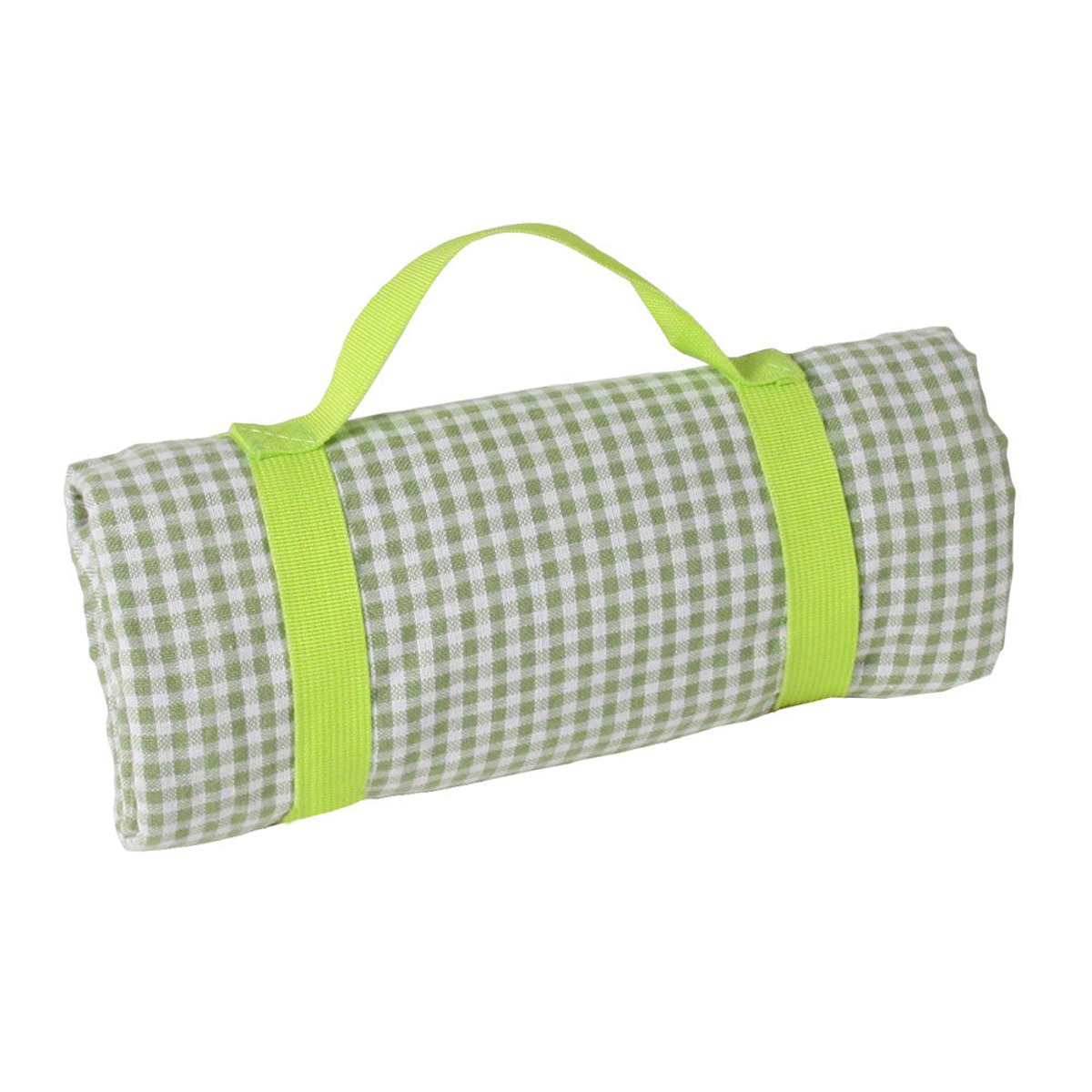 Nappe pique-nique à revers imperméable vichy vert pomme, LES JARDINS DE LA COMTESSE