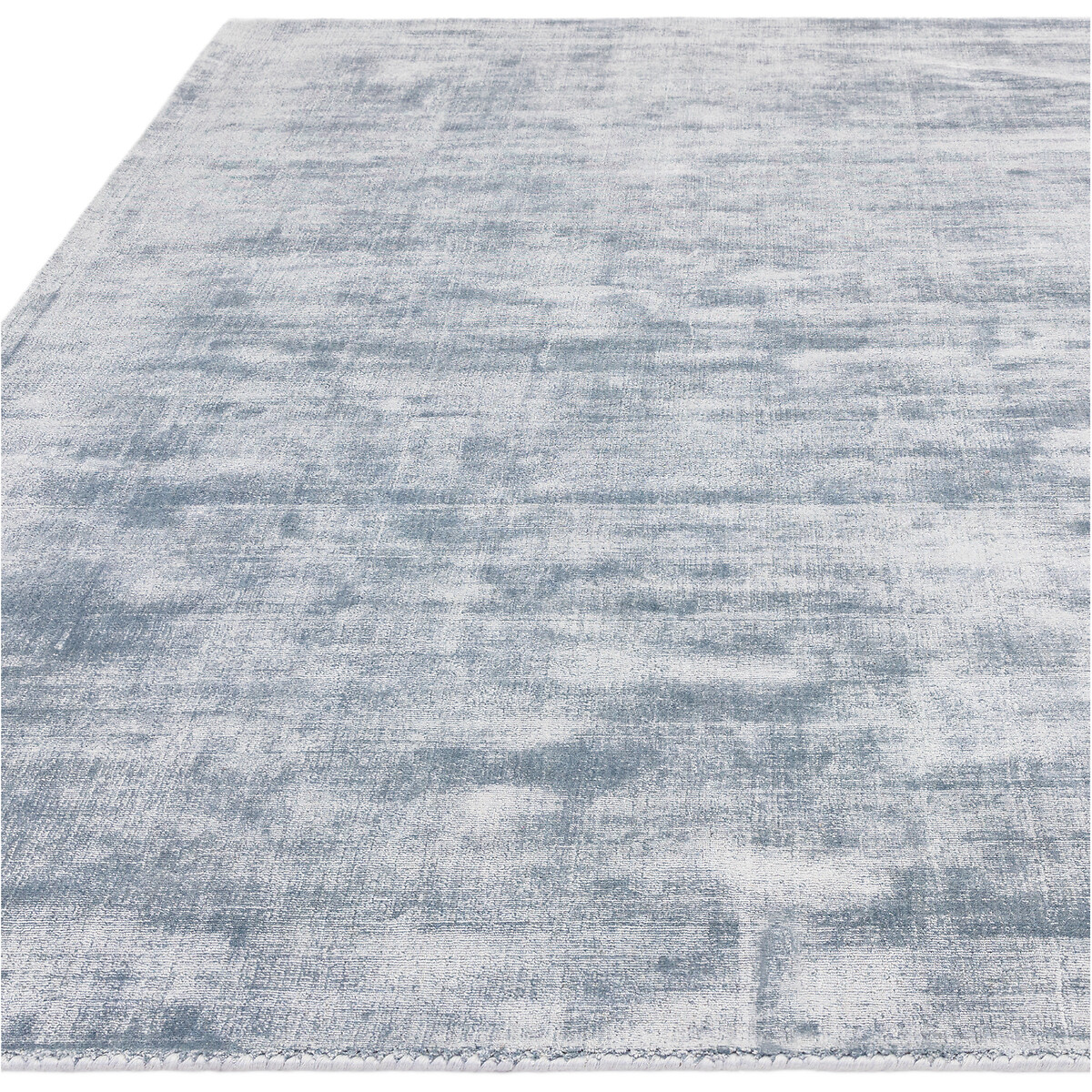 Distressed Hand Woven Viscose Rug blue, SO'HOME
