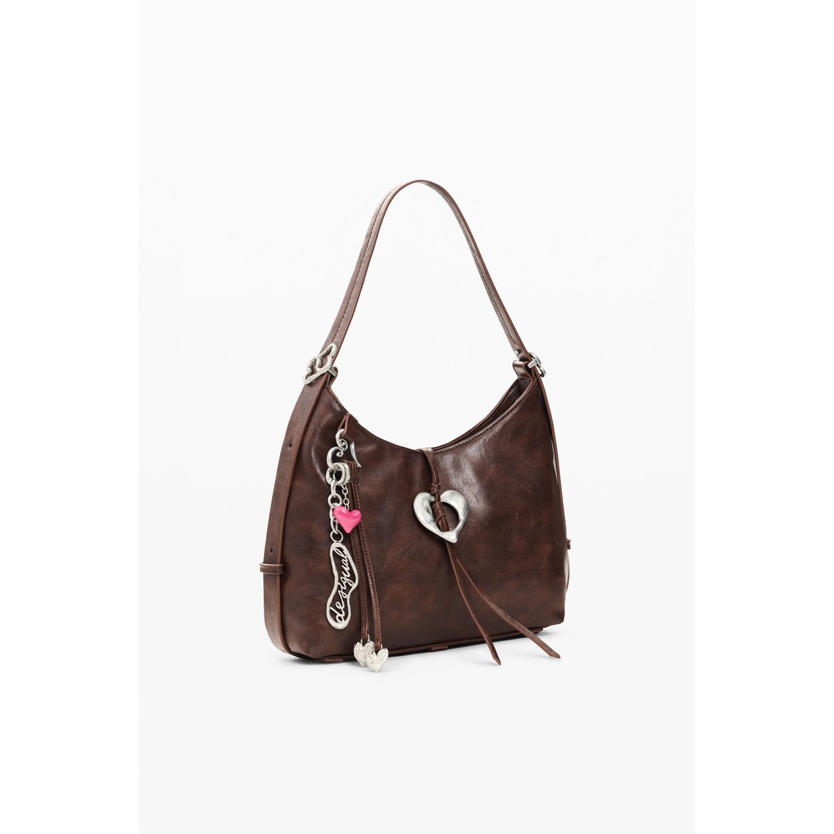Sac effet cuir moyen marron, DESIGUAL
