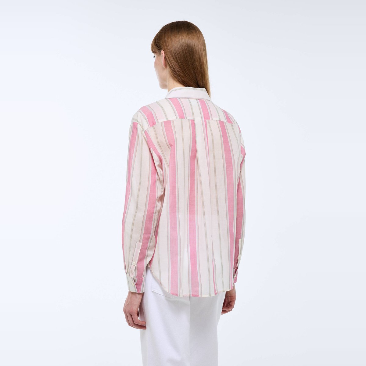 Chemise manches longues rayée en coton BIO GOTS azalee, MONOPRIX