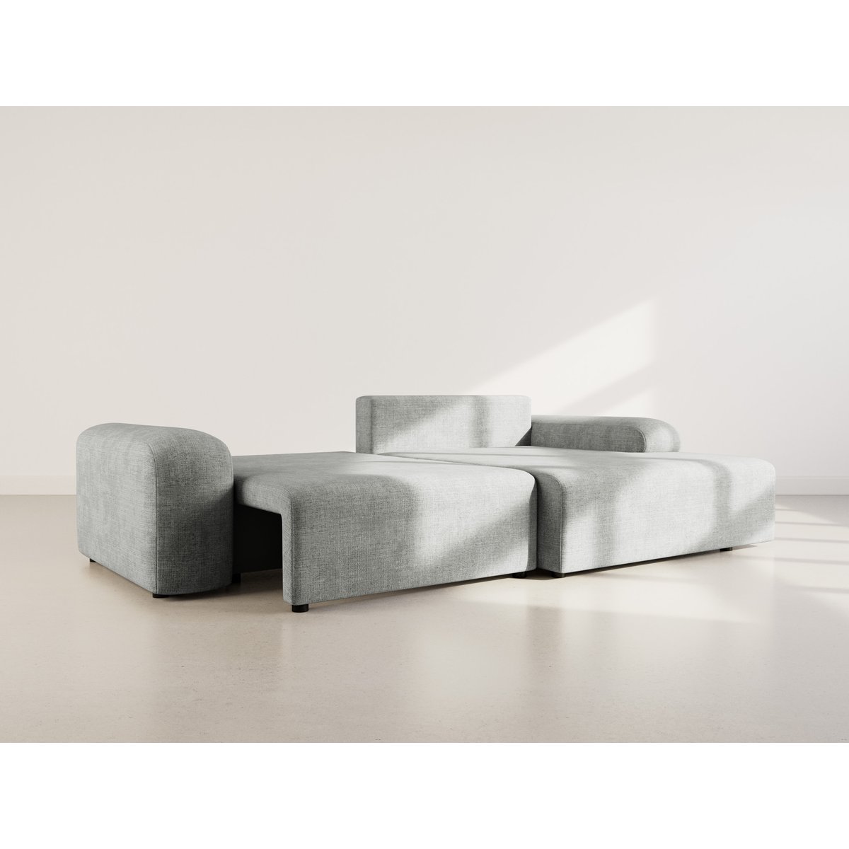 Canapé d'Angle Convertible 4 places - REBECCA gris, BEST MOBILIER
