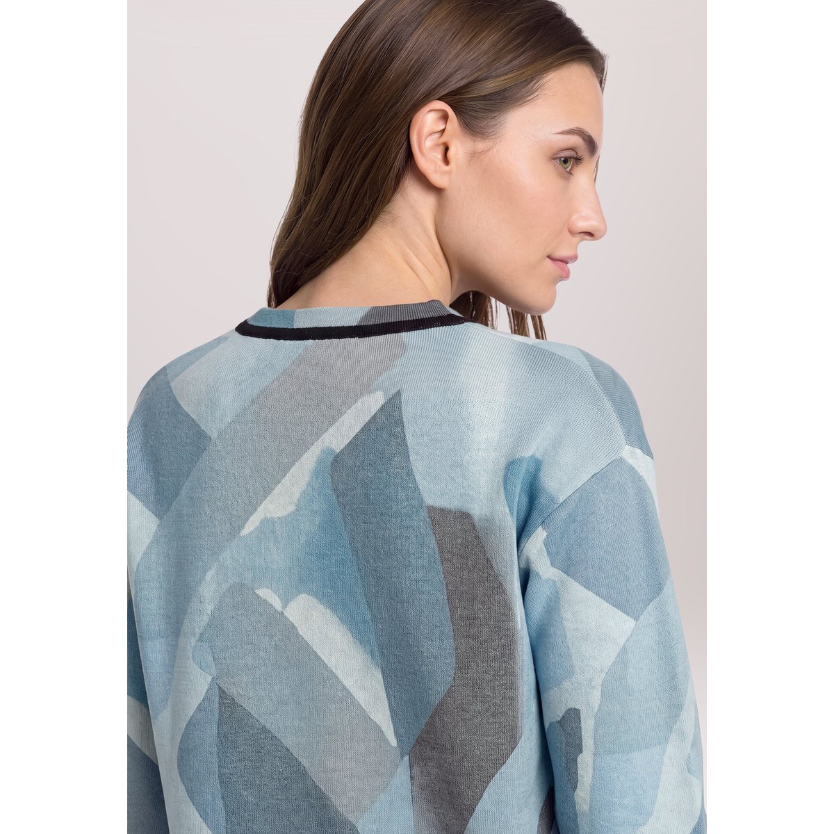 Pull-over en maille à imprimé mint/black, BETTY BARCLAY