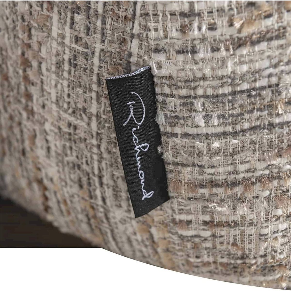 Chaise longue en coton bouclé, Arabella greige subtil, RECOLLECTION