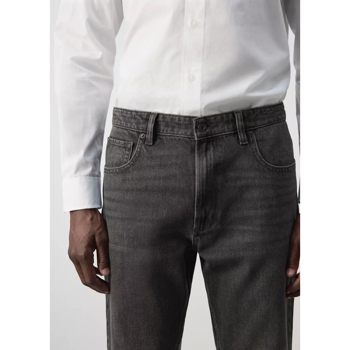 Jean Moby relaxed fit délavé foncé gris, MANGO MAN