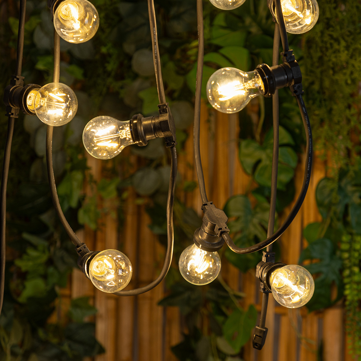 Guirlande LED d'extérieur secteur EMY noir, ATMOSPHERA