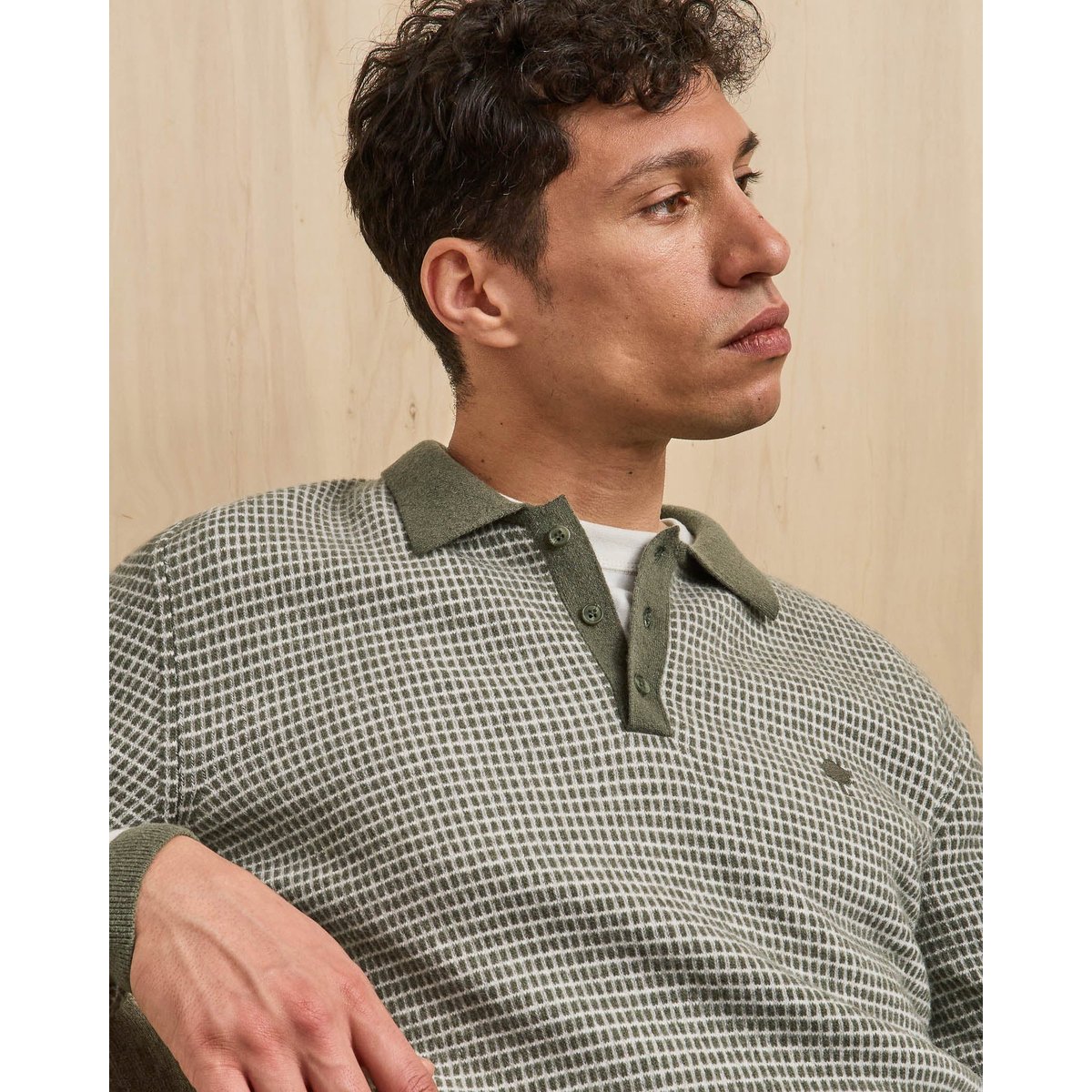 Pull laine AULNAY vert foncé, FAGUO