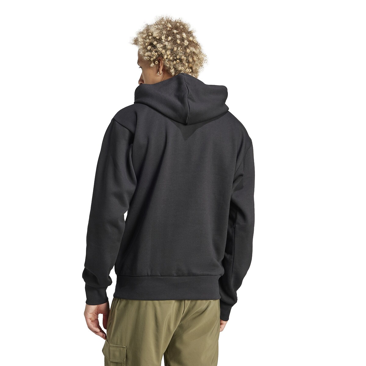 Sweat molleton à capuche Essentiel big logo noir, ADIDAS SPORTSWEAR