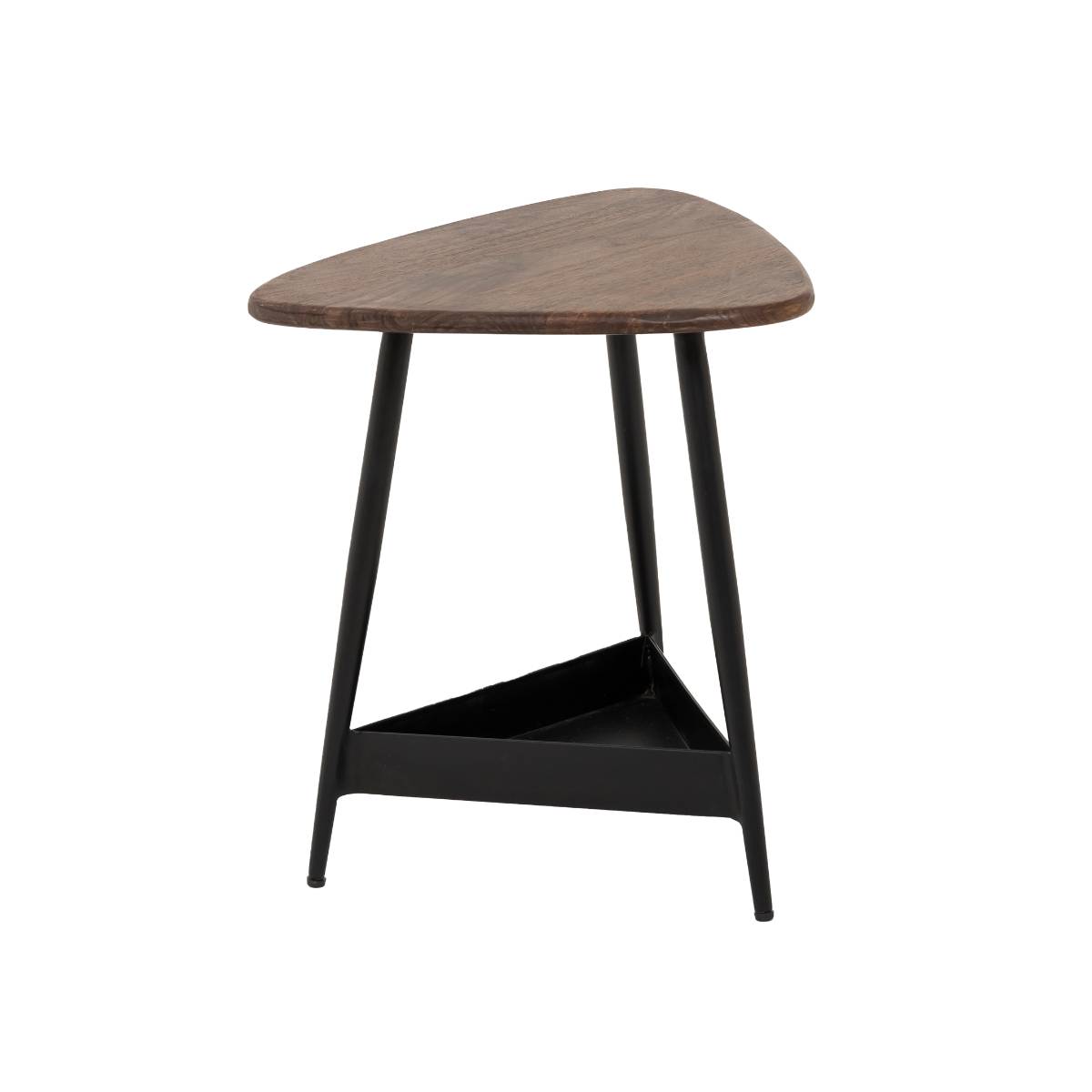 Bout de canapé en bois de manguier TILIAN bois foncé, MADE IN MEUBLES 