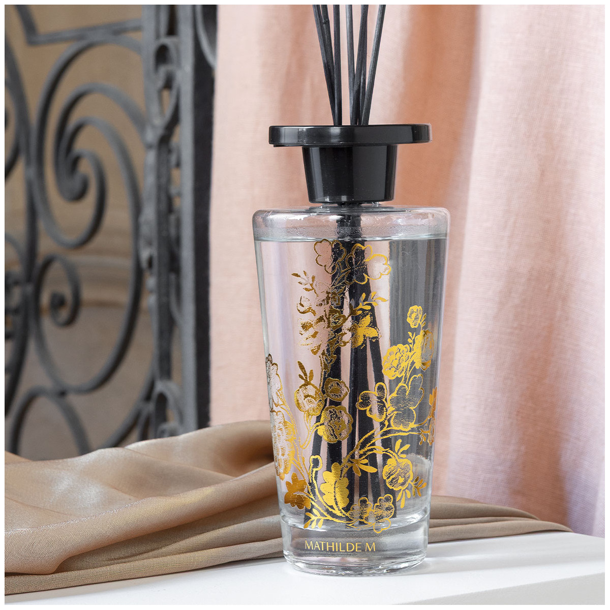 Diffuseur de parfum Bois de Cachemire TRÉSOR DE FLEURS transparent, MATHILDE M