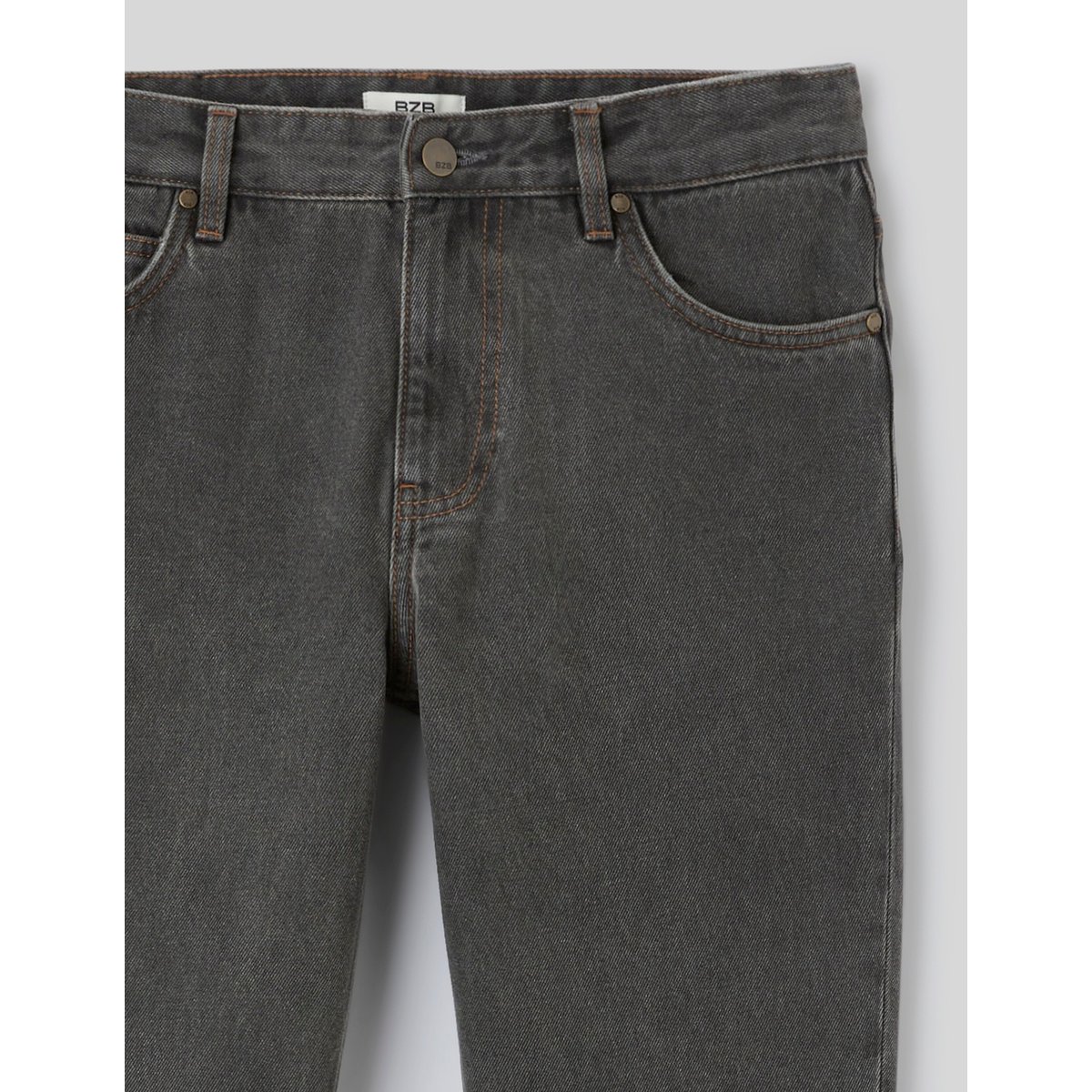 Jean relaxed black used gris foncé, BZB