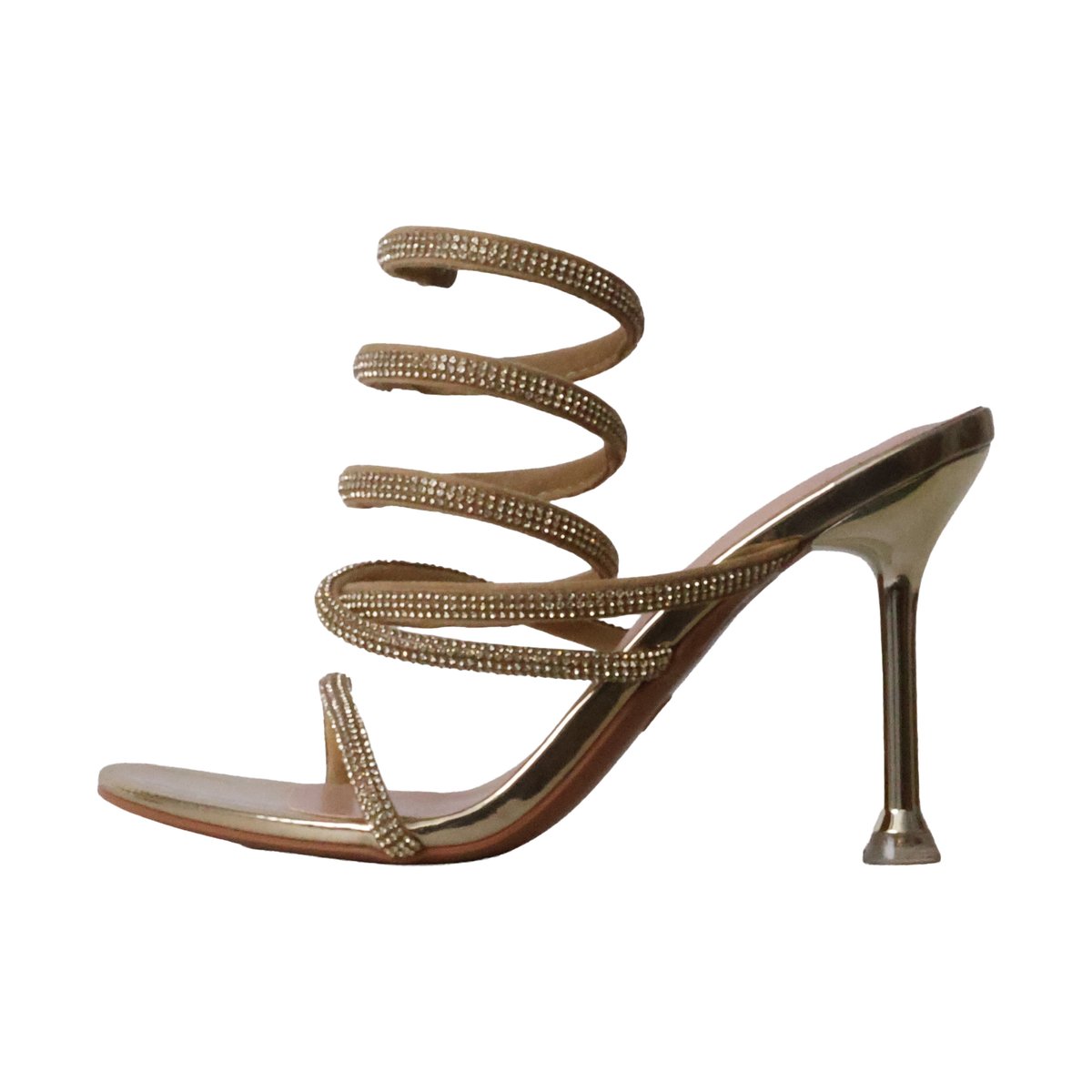 Sandales à Talon à Enfiler La Bottine Souriante Paris or, ENZA NUCCI