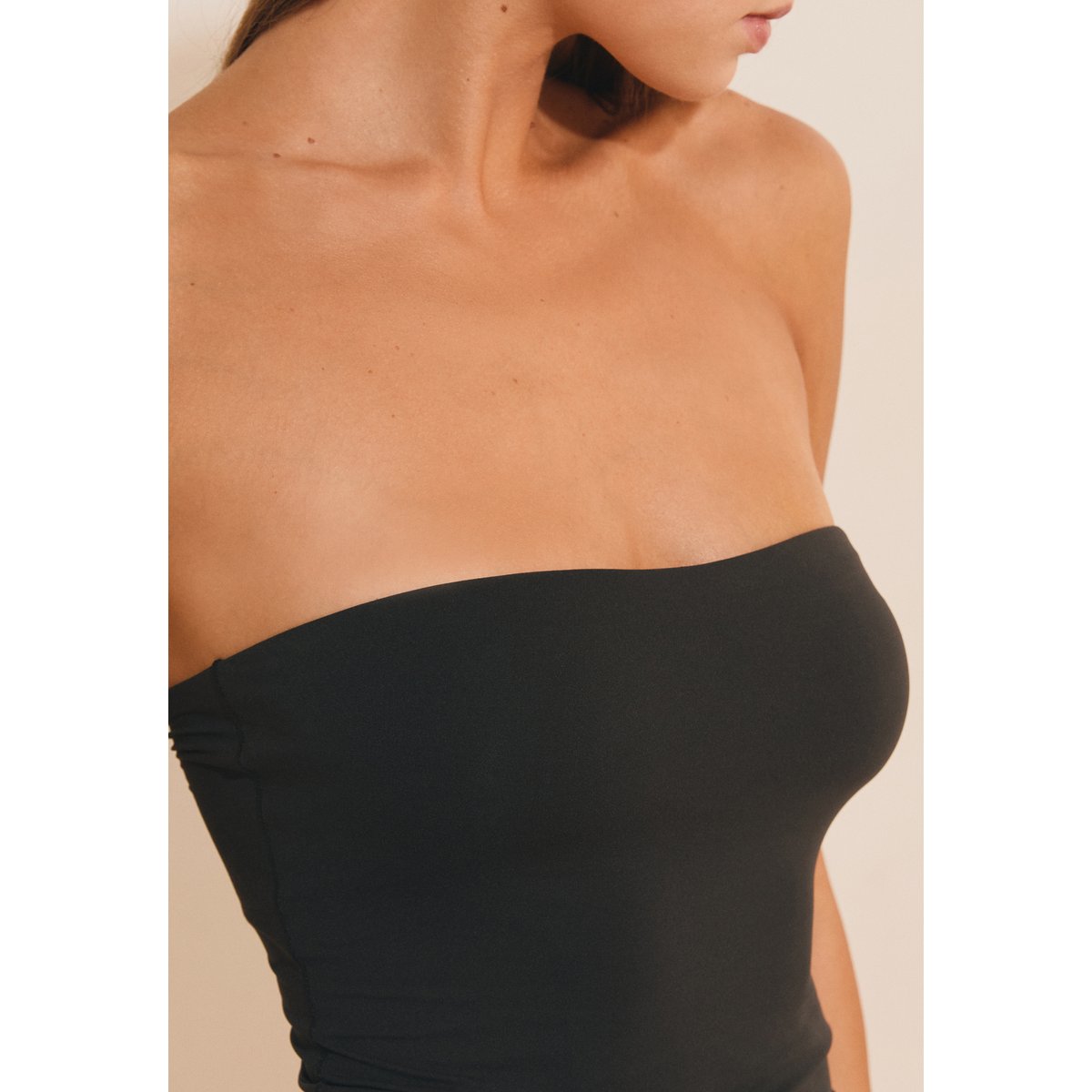 Top bustier en microfibre avec brassière intégrée PURE SOFT noir, ETAM