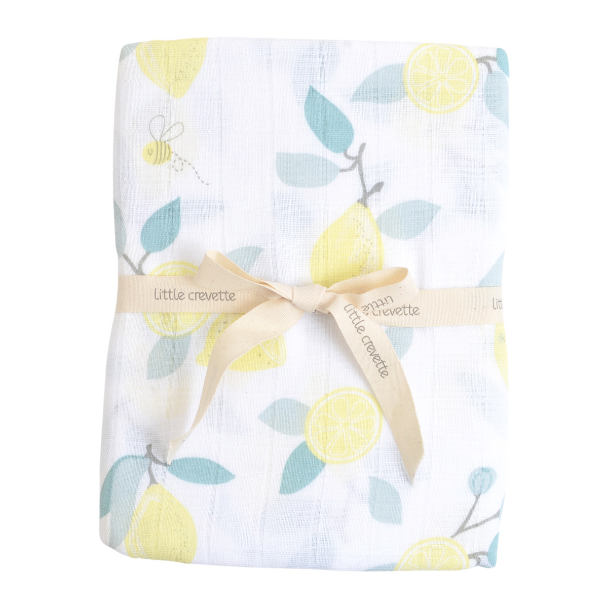 Maxi-lange coton bio LIMONADE blanc, LITTLE CREVETTE