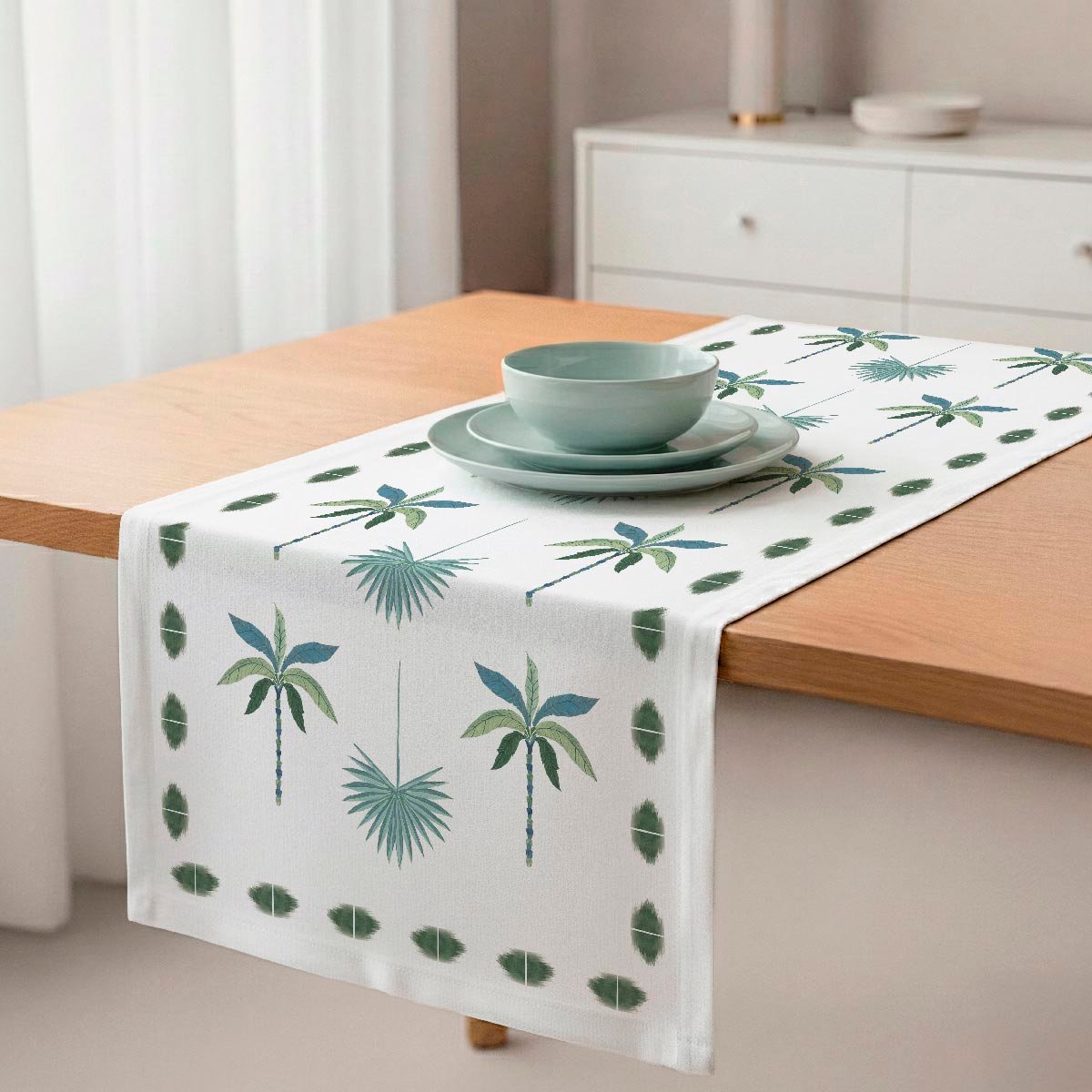 Chemin de table en coton Manyara multicolor, NAF NAF HOME
