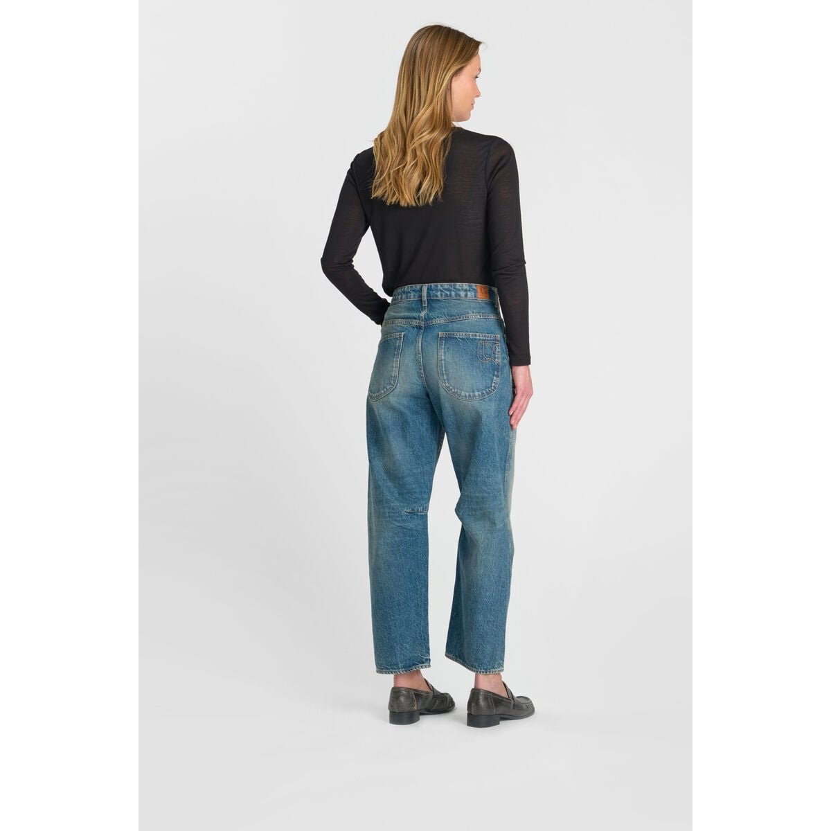 Jeans loose, large balloon , longueur 34 blue, LE TEMPS DES CERISES