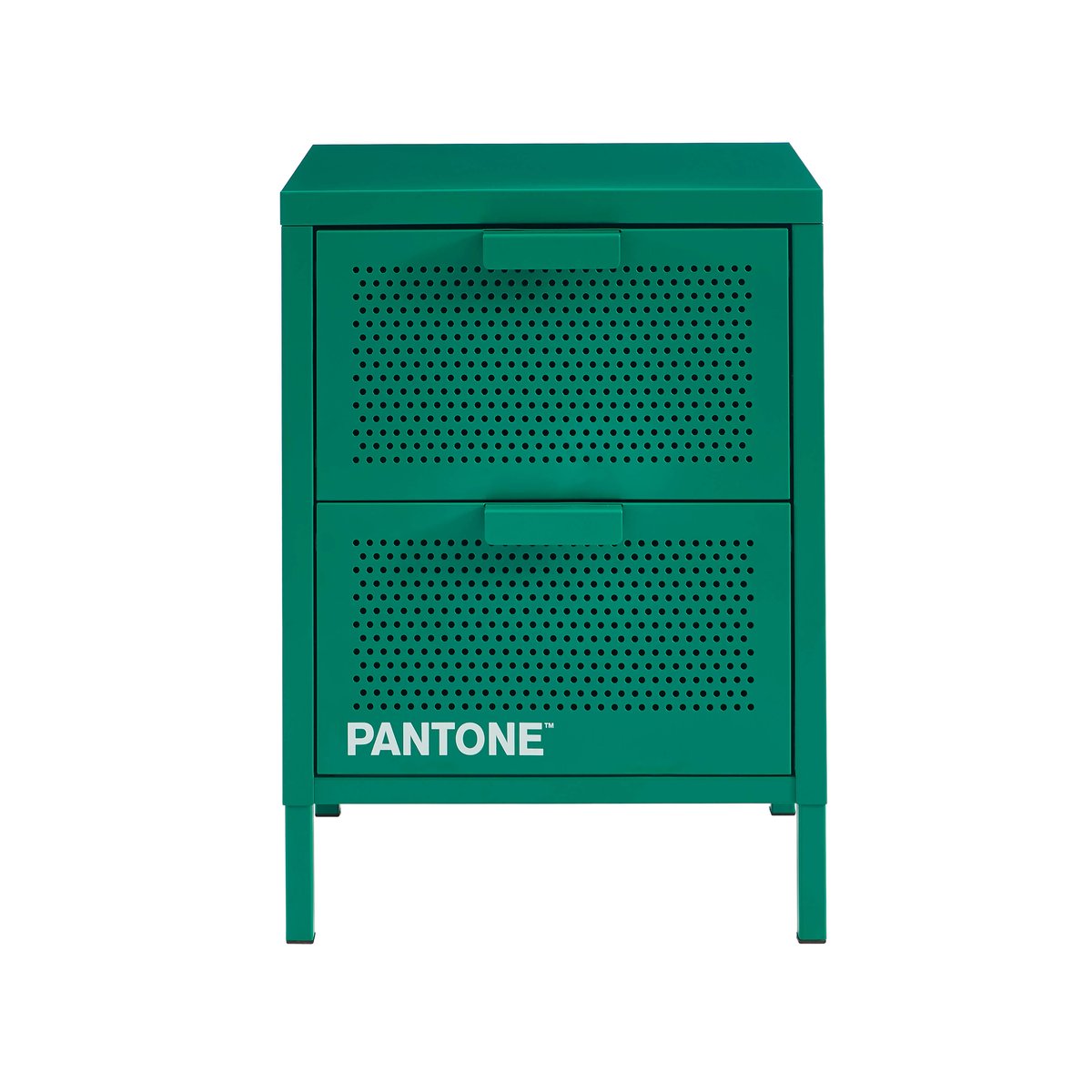 Table de chevet en acier emeraude / tcx 17-6030, PANTONE