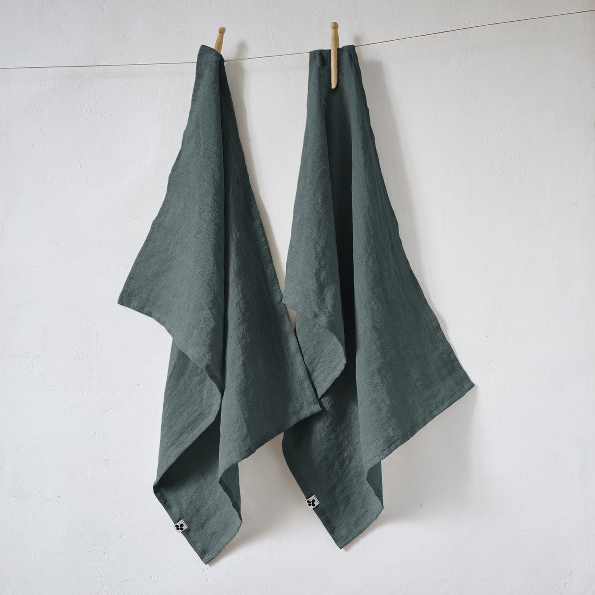 Lot de 2 torchon essuie-vaisselle lin Collection Soline sable, EDEN