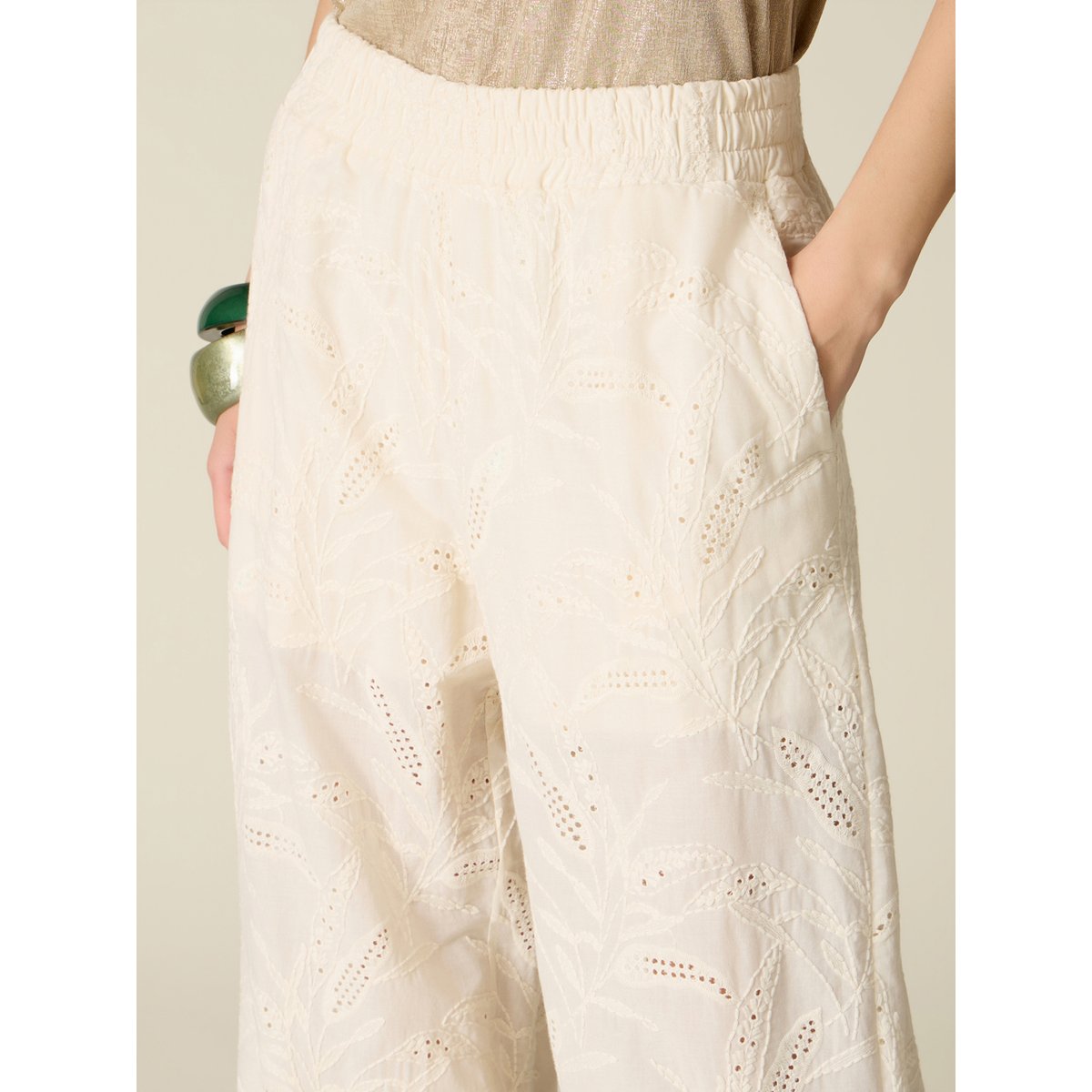 Pantalon palazzo blanc, OLTRE