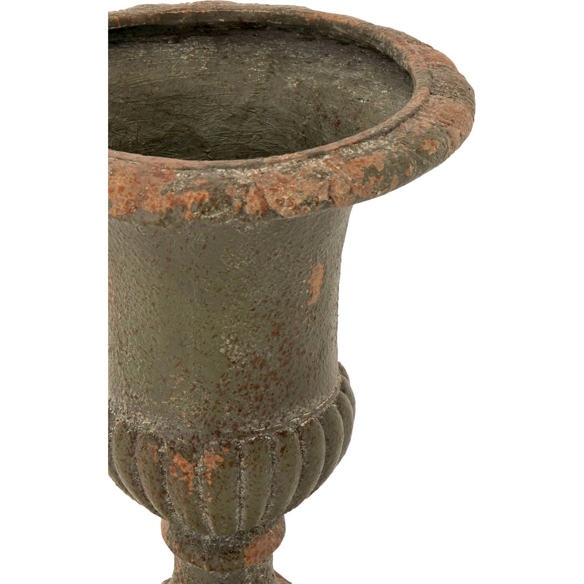 Cache-pot d'extérieur antique en résine vert foncé antique, RECOLLECTION