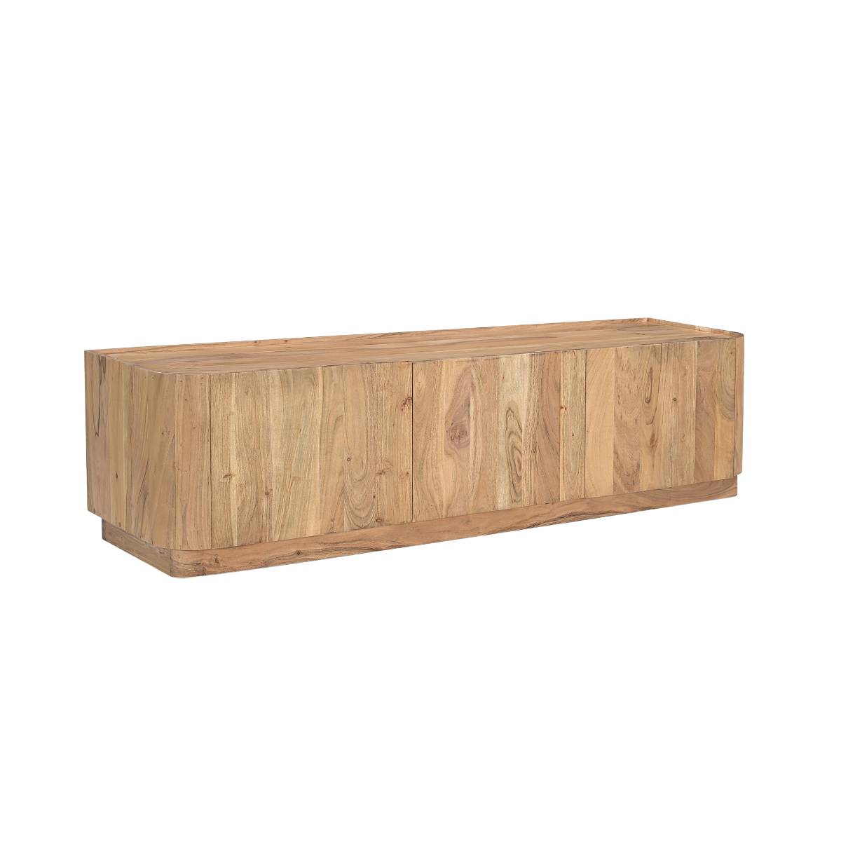 Meuble tv en bois d'acacia IDRISSA bois clair, MADE IN MEUBLES