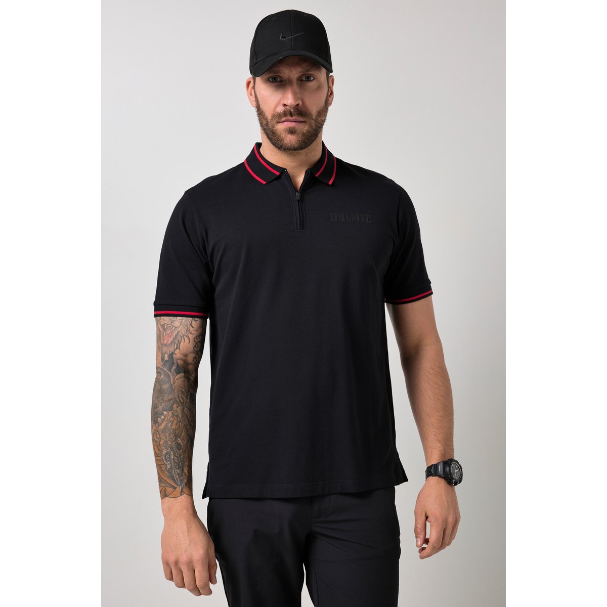 Polo en piqué, technologie FLEXNAMIC® noir, JP1880