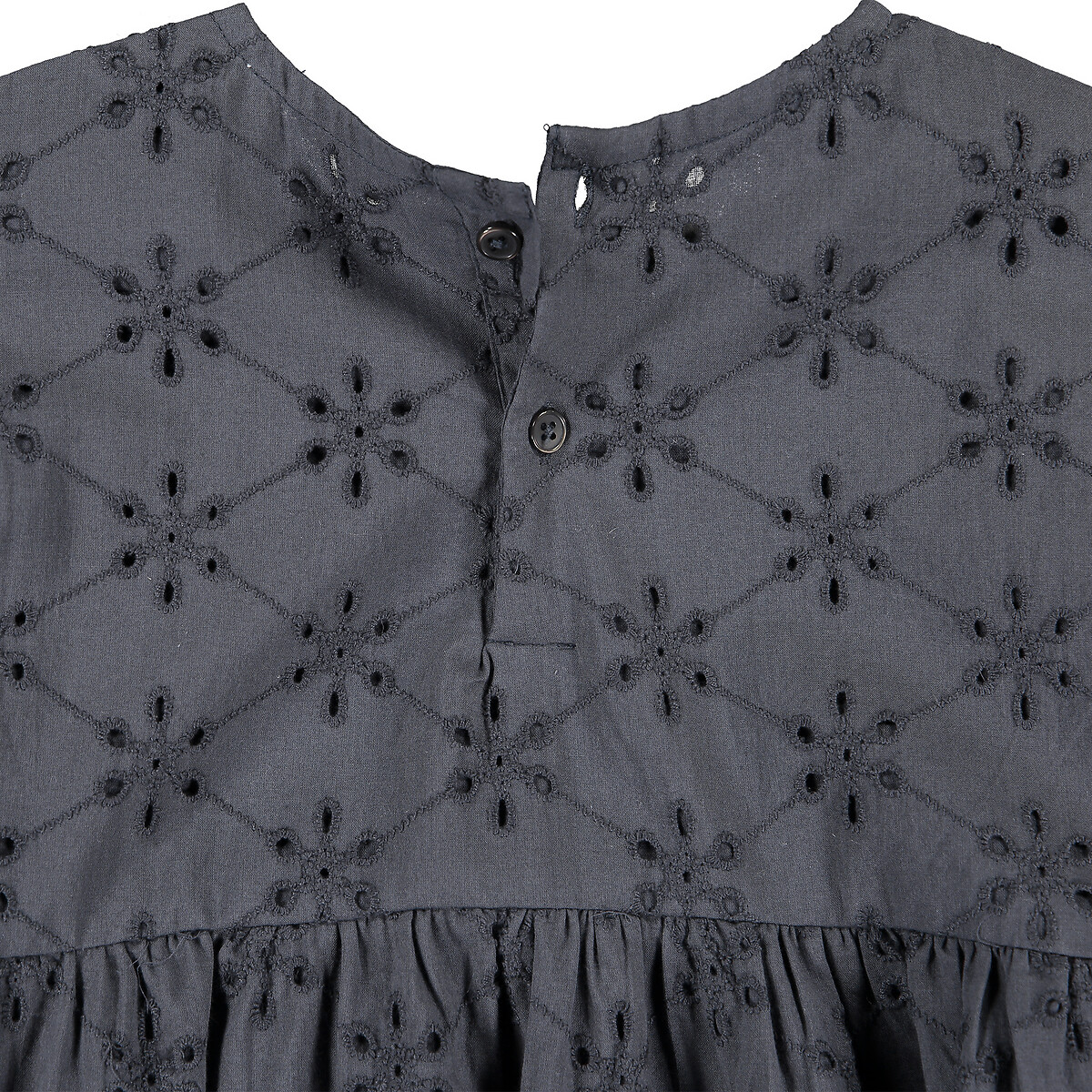 Robe en broderie anglaise gris anthracite, LA REDOUTE COLLECTIONS