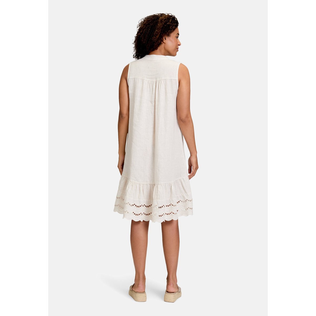 Robe casual à broderies white sand, CARTOON