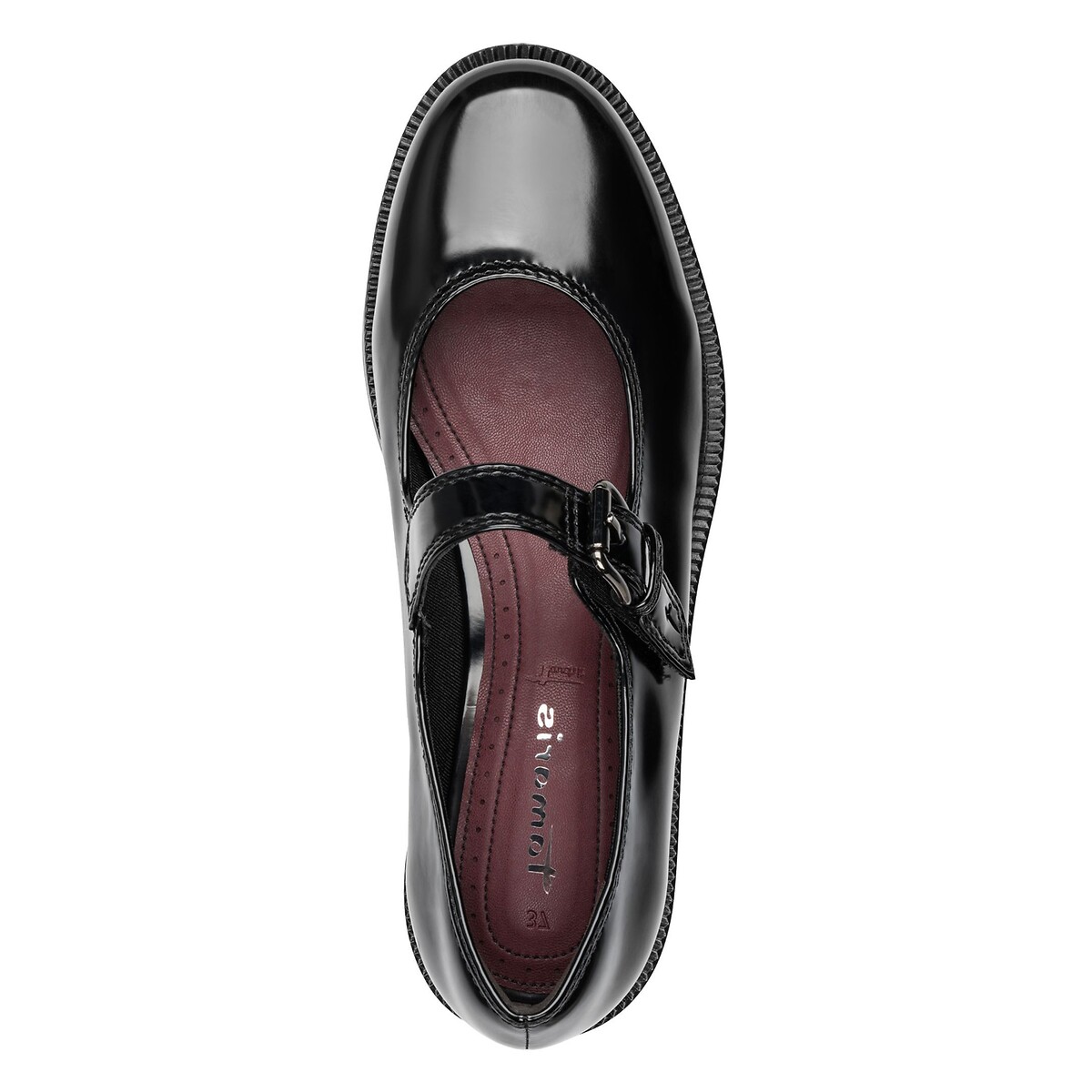Patent Mary Janes ballet pumps black, TAMARIS