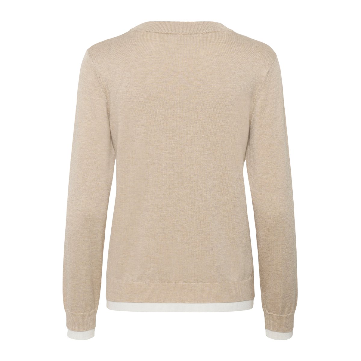 Pullover tricoté beige feather gray melange, KAFFE