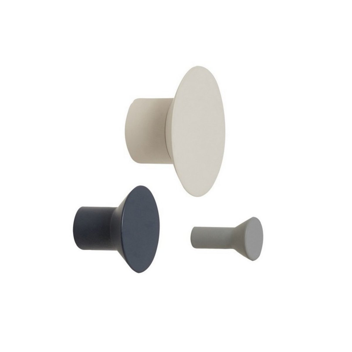 Set de 3 patères design métal  Spot multicouleur, HUBSCH