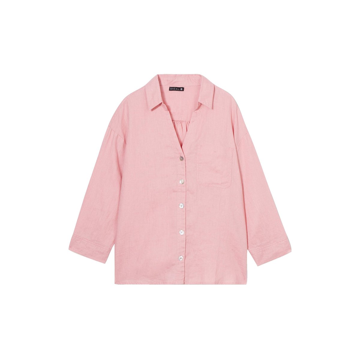 Chemise manches 3/4 vieux rose, BREAL