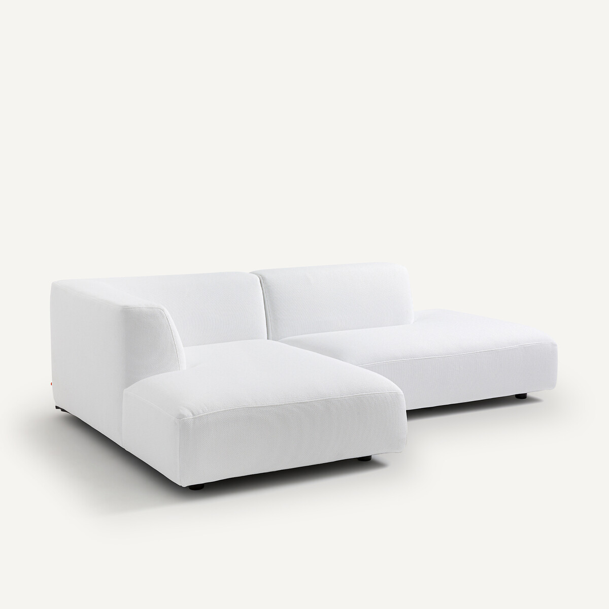 Sofa-Element Leki für den Garten, kleines Modell, Natté-Gewebe weiss, AM.PM